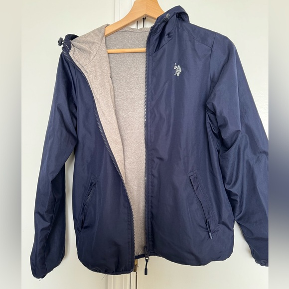 U.S. Polo Assn. Windbreaker - Navy and Grey (reversible), Small - Picture 2 of 4
